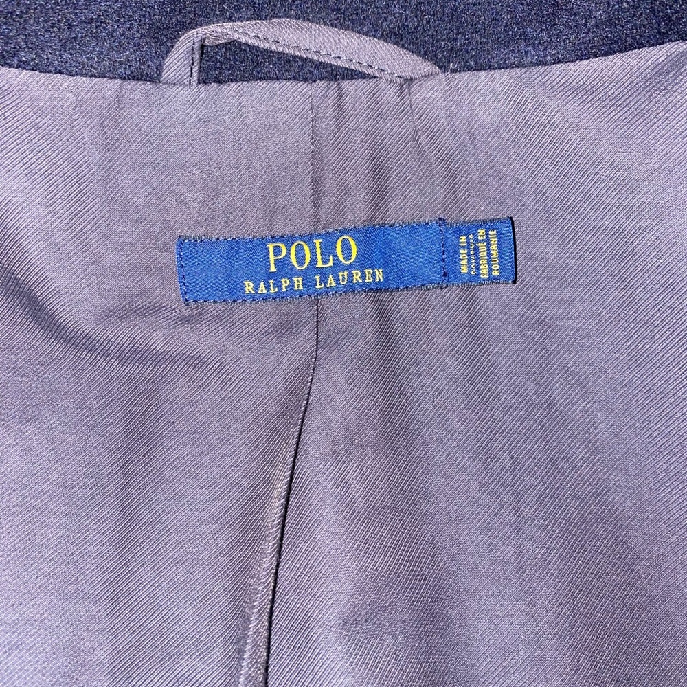 Polo Ralph Lauren Polo Wool-Blend Melton Peacoat Jacket Men’s 42L Navy Blue - Picture 9 of 14